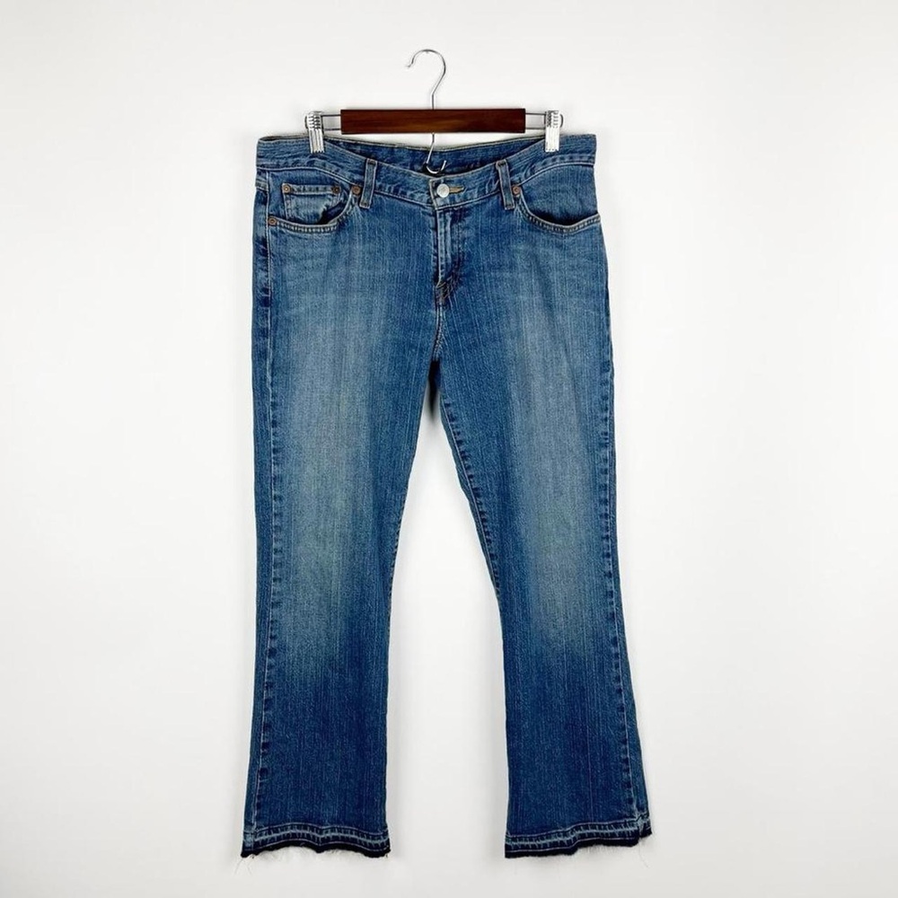Vintage Y2k Lucky Brand Dungarees Denim Mid Rise Bootcut Short Josie Jeans 32